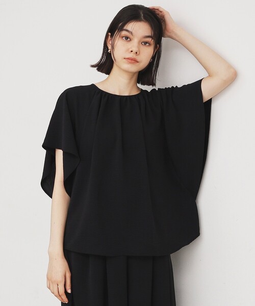 THE SHOP TK (ザ ショップ ティーケー )の「◆【涼しい!/シワになりにくい/吸水速乾/洗える】フレアスリーブブラウス(シャツ/ブラウス・レディース・ブラック/グリーン/ベージュ・12/13)」の17枚目の写真