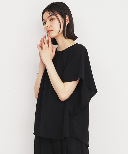 THE SHOP TK (ザ ショップ ティーケー )の「◆【涼しい!/シワになりにくい/吸水速乾/洗える】フレアスリーブブラウス(シャツ/ブラウス・レディース・ブラック/グリーン/ベージュ・12/13)」の18枚目の写真