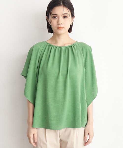 THE SHOP TK (ザ ショップ ティーケー )の「◆【涼しい!/シワになりにくい/吸水速乾/洗える】フレアスリーブブラウス(シャツ/ブラウス・レディース・ブラック/グリーン/ベージュ・12/13)」の20枚目の写真