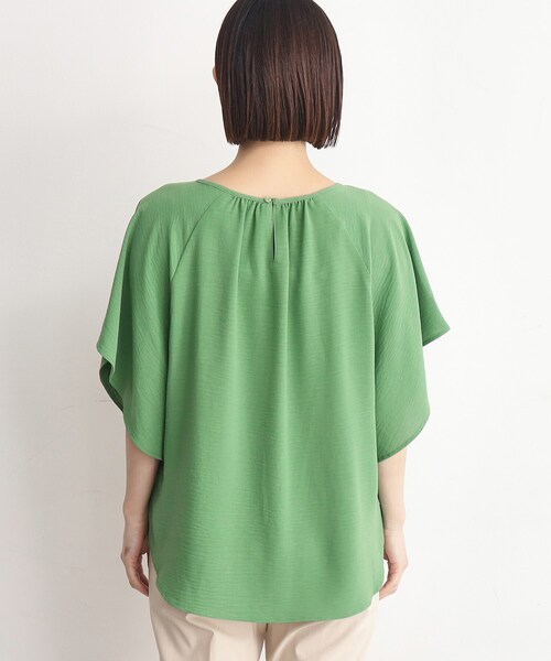 THE SHOP TK (ザ ショップ ティーケー )の「◆【涼しい!/シワになりにくい/吸水速乾/洗える】フレアスリーブブラウス(シャツ/ブラウス・レディース・ブラック/グリーン/ベージュ・12/13)」の22枚目の写真