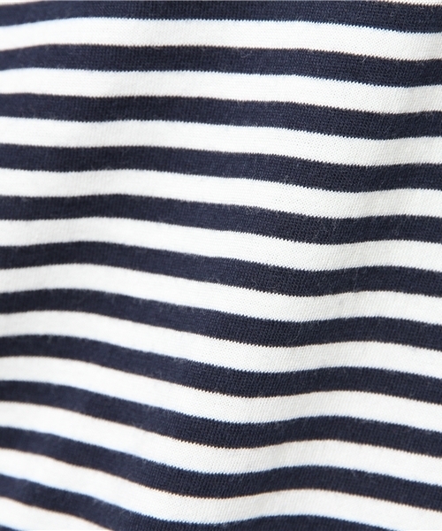 LBC（エルビーシー）の「コットン天竺ティアードスリーブ（Tシャツ/カットソー・レディース・オフホワイト/スカイブルー/ネイビー・MEDIUM/LARGE）」の7枚目の写真