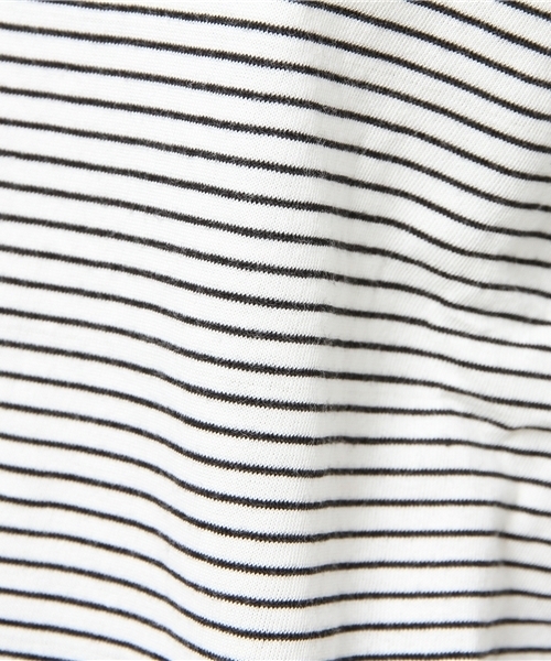 LBC（エルビーシー）の「コットン天竺ティアードスリーブ（Tシャツ/カットソー・レディース・オフホワイト/スカイブルー/ネイビー・MEDIUM/LARGE）」の8枚目の写真