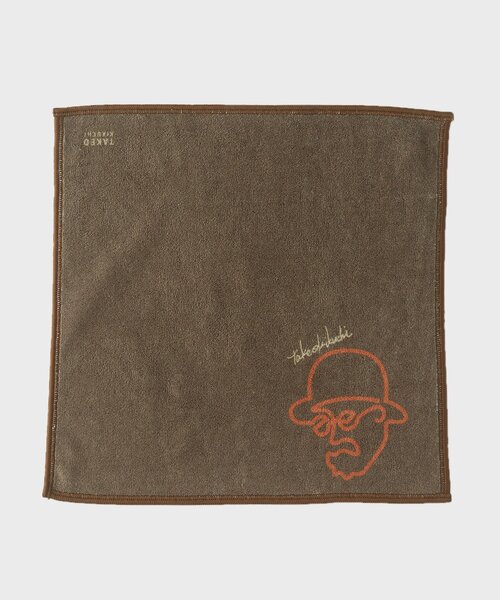 TAKEO KIKUCHI（タケオキクチ）の「ラインアートプリントフォンカチ（ハンカチ/ハンドタオル・メンズ・ダークブラウン/ブラック/ボルドー/モスグリーン/ブルー系その他/グレー・00）」の4枚目の写真