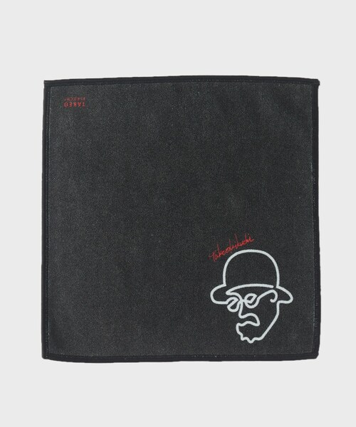TAKEO KIKUCHI（タケオキクチ）の「ラインアートプリントフォンカチ（ハンカチ/ハンドタオル・メンズ・ダークブラウン/ブラック/ボルドー/モスグリーン/ブルー系その他/グレー・00）」の2枚目の写真