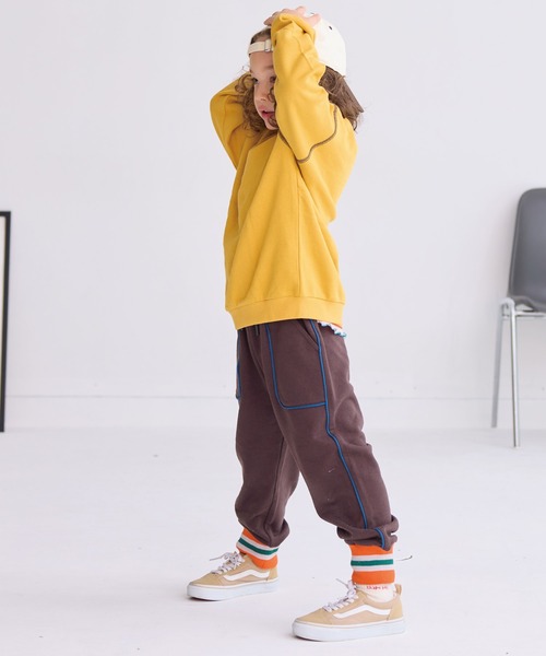 Life Support Products(ライフサポートプロダクツ)の「ラインリブスウェットパンツ(スウェットパンツ・キッズ・杢グレー/チャコール/ワインレッド・80/90/95/100/110/120/130)」の5枚目の写真