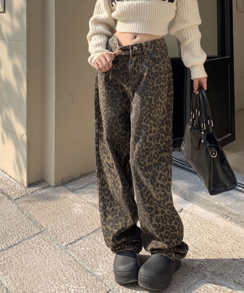 MEMECLE(メメクル)の「【 MEMECLE / メメクル 】ハイウエスト レオパード パターン デニムパンツ(デニムパンツ・レディース・その他・S/M/L)」の9枚目の写真