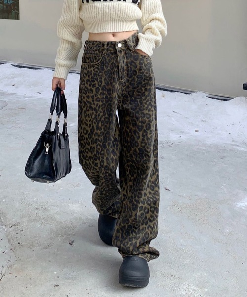 MEMECLE(メメクル)の「【 MEMECLE / メメクル 】ハイウエスト レオパード パターン デニムパンツ(デニムパンツ・レディース・その他・S/M/L)」の6枚目の写真