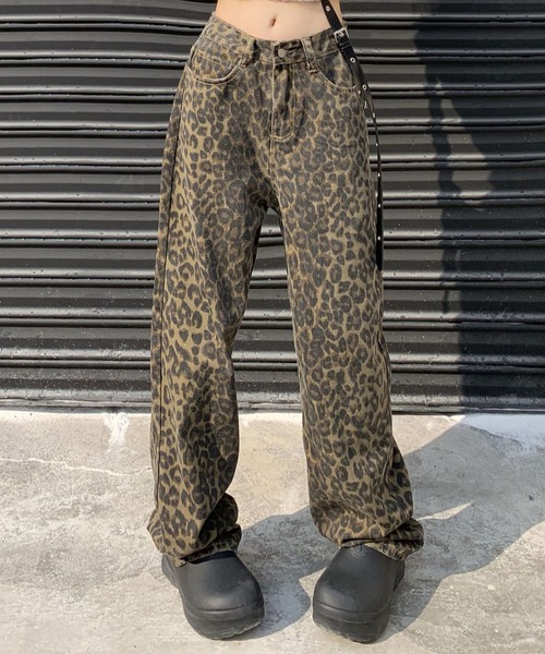 MEMECLE(メメクル)の「【 MEMECLE / メメクル 】ハイウエスト レオパード パターン デニムパンツ(デニムパンツ・レディース・その他・S/M/L)」の8枚目の写真