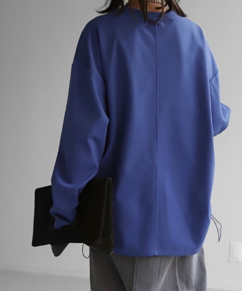 HUG.U(ハグユー)の「裾ドロストロンTカットソー(Tシャツ/カットソー・レディース・ホワイト/グリーン/グレー/ブルー/ブラック・FREE)」の11枚目の写真