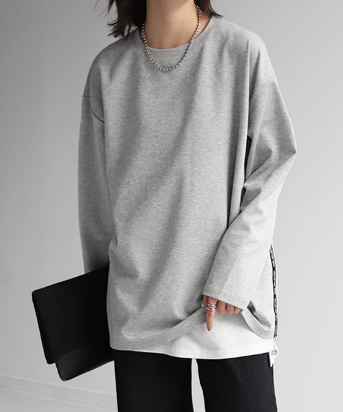 HUG.U(ハグユー)の「裾ドロストロンTカットソー(Tシャツ/カットソー・レディース・ホワイト/グリーン/グレー/ブルー/ブラック・FREE)」の20枚目の写真