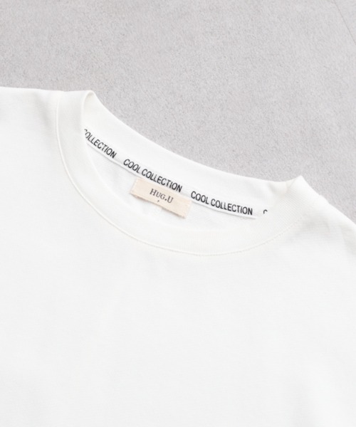 HUG.U(ハグユー)の「裾ドロストロンTカットソー(Tシャツ/カットソー・レディース・ホワイト/グリーン/グレー/ブルー/ブラック・FREE)」の8枚目の写真