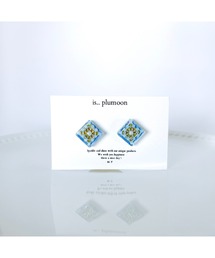 【plumoon】立体的なスクエアピアス(MA)