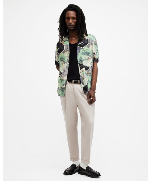 ALLSAINTS(オールセインツ)の「TALLIS SLIM FIT CROPPED TAPERED TROUSERS | TALLIS スリムフィット クロップド テーパード トラウザー(その他パンツ・メンズ・ベージュ系その他・28/30/31/32/33)」の1枚目の写真