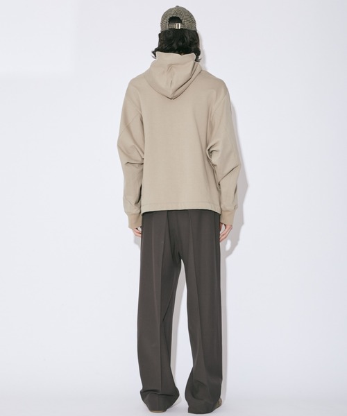 beautiful people(ビューティフルピープル)の「suvin compact sweat structural parka(パーカー・レディース・ベージュ/ブラック・38/36)」の9枚目の写真