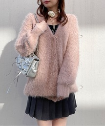 one way | ロングフェザーカーディガン(カーディガン/ボレロ)