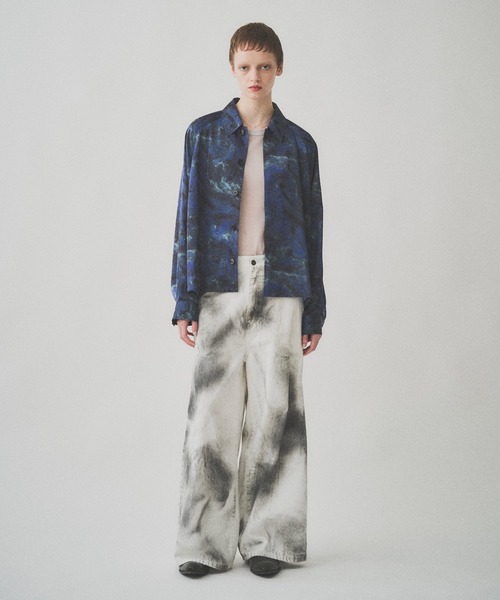 Juha(ユハ)の「ABSTRACT STONE SHORT JACKET(ブルゾン・メンズ・アイボリー/ネイビー・3/4)」の9枚目の写真