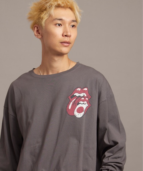 JACKROSE（ジャックローズ）の「B-TRS 9 LIPS&TONGUE LS TEE（Tシャツ/カットソー・メンズ・ブラック/グレー・L/M）」の2枚目の写真