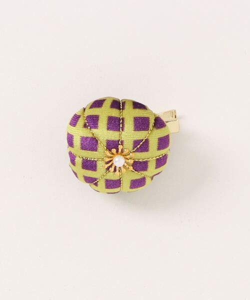 カヤ（カヤ）の「【カヤ】レトロふくれヘアクリップ（バレッタ/ヘアクリップ・レディース・イエロー/グリーン系その他/レッド・FREE）」の3枚目の写真
