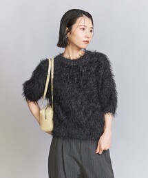 BEAUTY&YOUTH UNITED ARROWS | フェザーヤーン ショートスリーブ ニット プルオーバー(ニット/セーター)