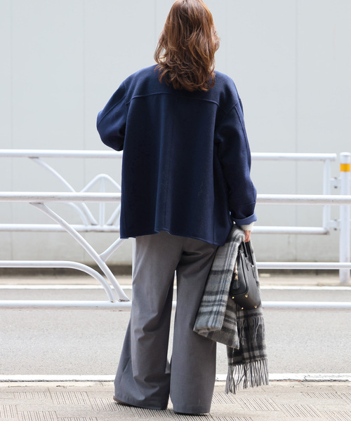 JOURNAL STANDARD relume(ジャーナルスタンダード レリューム)の「リバーシブルノーカラーショートコート(ノーカラーコート・レディース・ネイビー/ブラウン/グレー・38/36)」の15枚目の写真