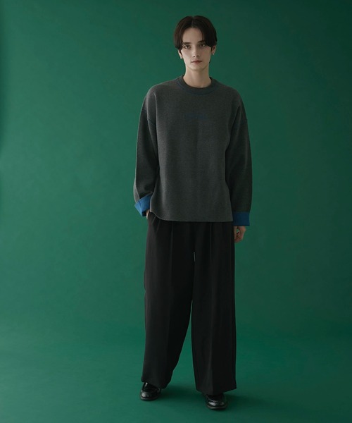 LUCY（ルーシー）の「LUCY/アウトリンキングニットプルオーバー（ニット/セーター・メンズ・ダークグレー/ブラック・MEDIUM/LARGE）」の4枚目の写真