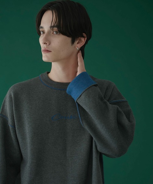 LUCY（ルーシー）の「LUCY/アウトリンキングニットプルオーバー（ニット/セーター・メンズ・ダークグレー/ブラック・MEDIUM/LARGE）」の9枚目の写真