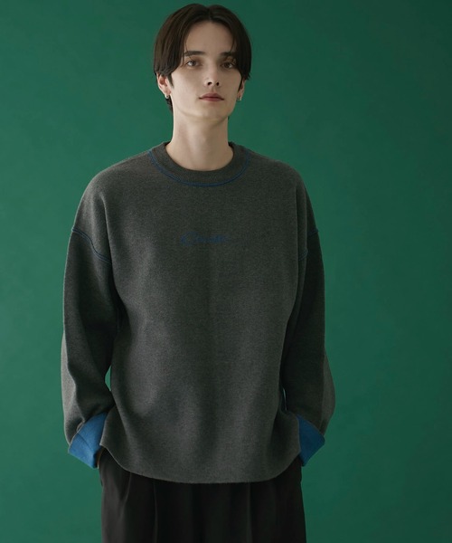 LUCY（ルーシー）の「LUCY/アウトリンキングニットプルオーバー（ニット/セーター・メンズ・ダークグレー/ブラック・MEDIUM/LARGE）」の12枚目の写真