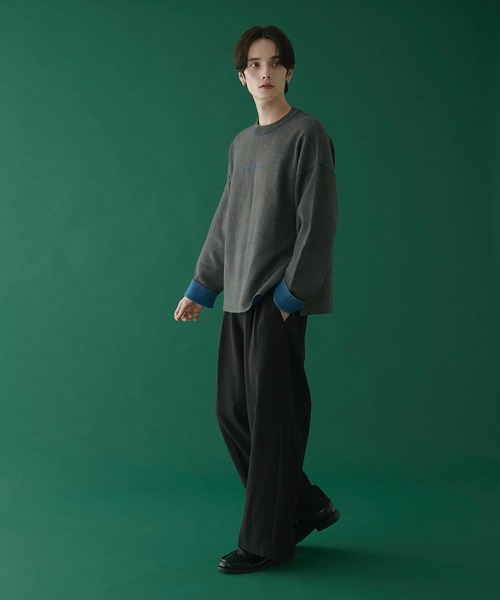 LUCY（ルーシー）の「LUCY/アウトリンキングニットプルオーバー（ニット/セーター・メンズ・ダークグレー/ブラック・MEDIUM/LARGE）」の13枚目の写真