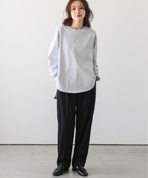 コットンサイドスリットロングTシャツ