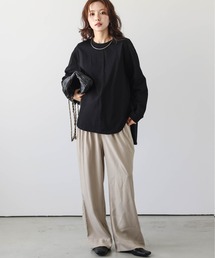 コットンサイドスリットロングTシャツ