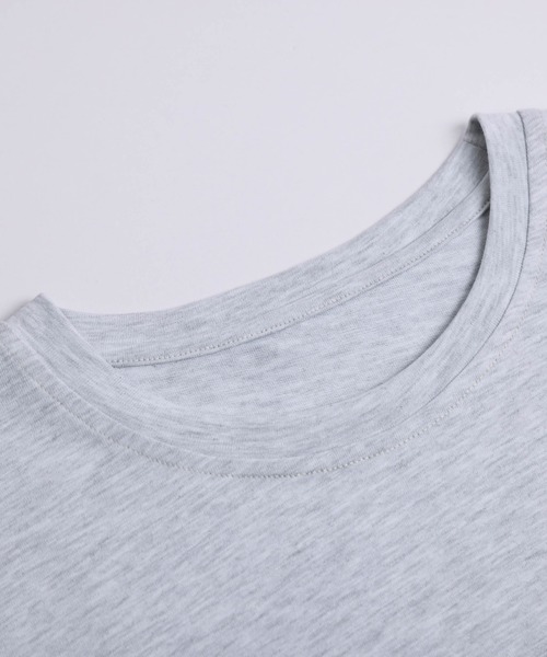Lajour（ラジュール）の「コットンサイドスリットロングTシャツ（Tシャツ/カットソー・レディース・杢グレー/ホワイト/ブラック・フリー）」の5枚目の写真