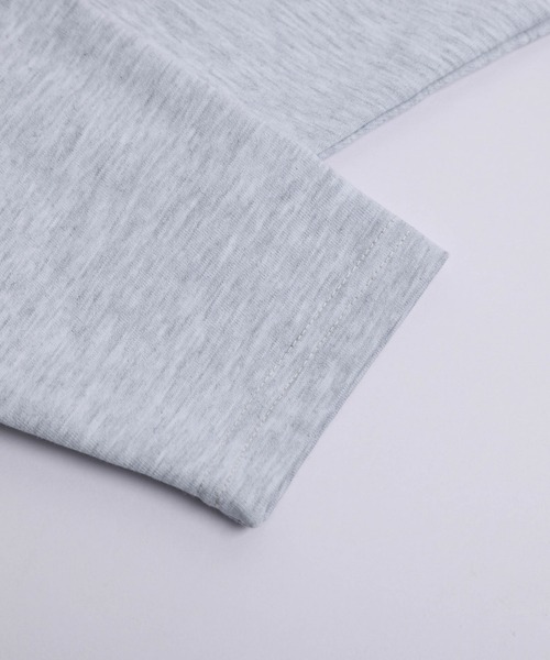 Lajour（ラジュール）の「コットンサイドスリットロングTシャツ（Tシャツ/カットソー・レディース・杢グレー/ホワイト/ブラック・フリー）」の8枚目の写真