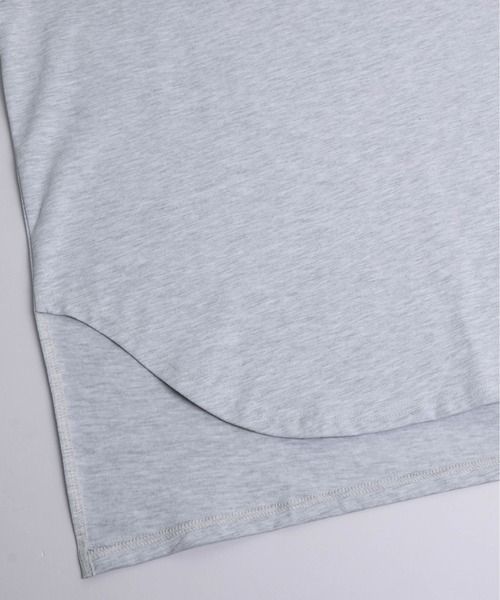 Lajour（ラジュール）の「コットンサイドスリットロングTシャツ（Tシャツ/カットソー・レディース・杢グレー/ホワイト/ブラック・フリー）」の9枚目の写真