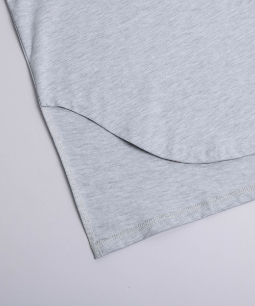 Lajour（ラジュール）の「コットンサイドスリットロングTシャツ（Tシャツ/カットソー・レディース・杢グレー/ホワイト/ブラック・フリー）」の10枚目の写真