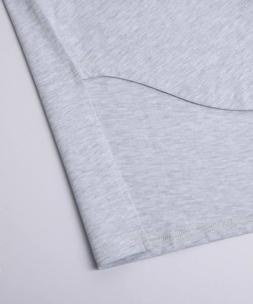 Lajour（ラジュール）の「コットンサイドスリットロングTシャツ（Tシャツ/カットソー・レディース・杢グレー/ホワイト/ブラック・フリー）」の11枚目の写真