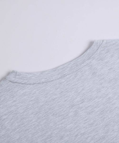 Lajour（ラジュール）の「コットンサイドスリットロングTシャツ（Tシャツ/カットソー・レディース・杢グレー/ホワイト/ブラック・フリー）」の12枚目の写真