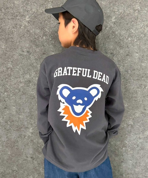 Grateful Dead(グレイトフルデッド)の「GRATEFUL DEAD グレイトフルデッド オーバーサイズ 長袖Tシャツ(Tシャツ/カットソー・キッズ・オフホワイト/杢グレー/ダークグリーン/ホワイト系/ブラック/チャコール/ベージュ/オレンジ/ホワイト系その他2/ブラック系その他/グリーン系その他/ネイビー/パープル/ホワイト系その他3/ベージュ系その他/グレー系その他・110cm/120cm/130cm/140cm/150cm/160cm)」の10枚目の写真