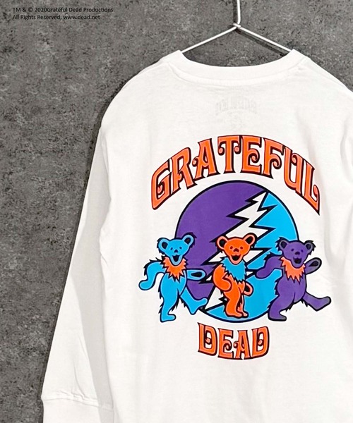Grateful Dead(グレイトフルデッド)の「GRATEFUL DEAD グレイトフルデッド オーバーサイズ 長袖Tシャツ(Tシャツ/カットソー・キッズ・オフホワイト/杢グレー/ダークグリーン/ホワイト系/ブラック/チャコール/ベージュ/オレンジ/ホワイト系その他2/ブラック系その他/グリーン系その他/ネイビー/パープル/ホワイト系その他3/ベージュ系その他/グレー系その他・110cm/120cm/130cm/140cm/150cm/160cm)」の4枚目の写真