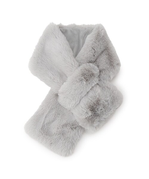 OPAQUE.CLIP（オペークドットクリップ）の「◆フェイクファー差し込みティペット（ストール/ショール・レディース・ブラック/ライトベージュ/オフホワイト/グレー/ダークブラウン・00）」の3枚目の写真