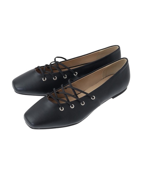 Green　Parks（グリーンパークス）の「・souvenirvelle　レースアップパンプス（パンプス・レディース・ブラック/シルバー・M/L）」の2枚目の写真