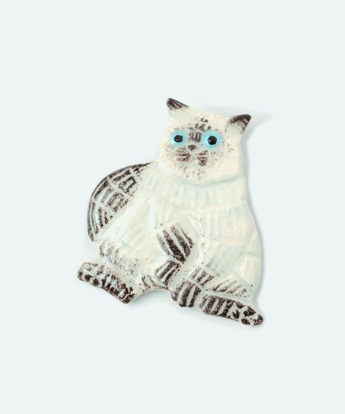 studio CLIP（スタディオクリップ）の「【Orneko BY CLIP】ネコモチーフブローチ（ブローチ/コサージュ・レディース・ブラウン/ホワイト・FREE）」の4枚目の写真