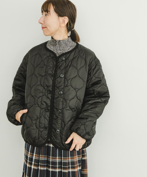 ITEMS URBANRESEARCH（アイテムズ アーバンリサーチ）の「瓢箪キルト中綿ブルゾン（ブルゾン・レディース・ベージュ系その他/カーキ/ブラック・FREE）」の6枚目の写真