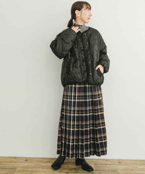 ITEMS URBANRESEARCH（アイテムズ アーバンリサーチ）の「瓢箪キルト中綿ブルゾン（ブルゾン・レディース・ベージュ系その他/カーキ/ブラック・FREE）」の8枚目の写真