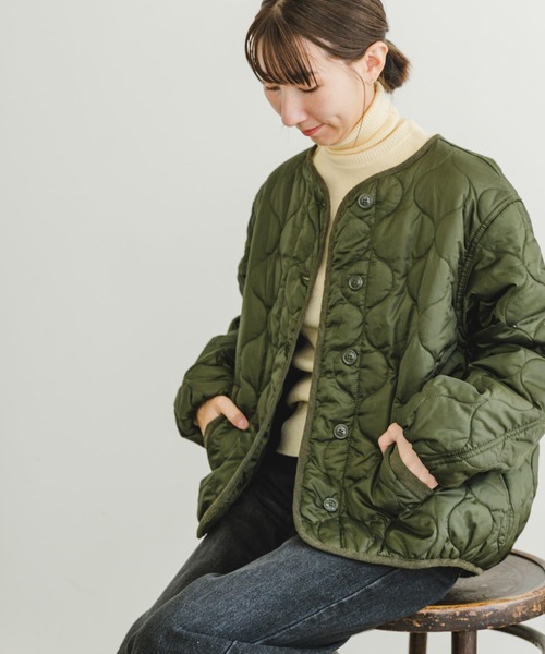 ITEMS URBANRESEARCH（アイテムズ アーバンリサーチ）の「瓢箪キルト中綿ブルゾン（ブルゾン・レディース・ベージュ系その他/カーキ/ブラック・FREE）」の10枚目の写真