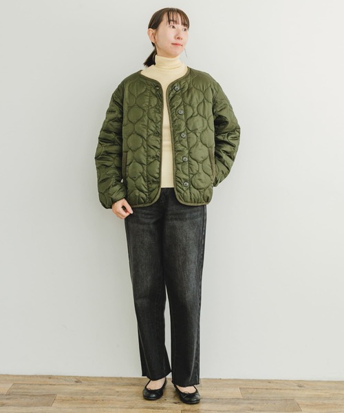 ITEMS URBANRESEARCH（アイテムズ アーバンリサーチ）の「瓢箪キルト中綿ブルゾン（ブルゾン・レディース・ベージュ系その他/カーキ/ブラック・FREE）」の13枚目の写真