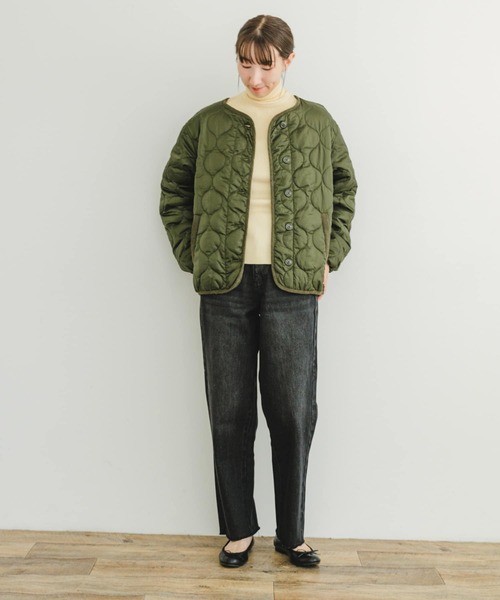 ITEMS URBANRESEARCH（アイテムズ アーバンリサーチ）の「瓢箪キルト中綿ブルゾン（ブルゾン・レディース・ベージュ系その他/カーキ/ブラック・FREE）」の14枚目の写真