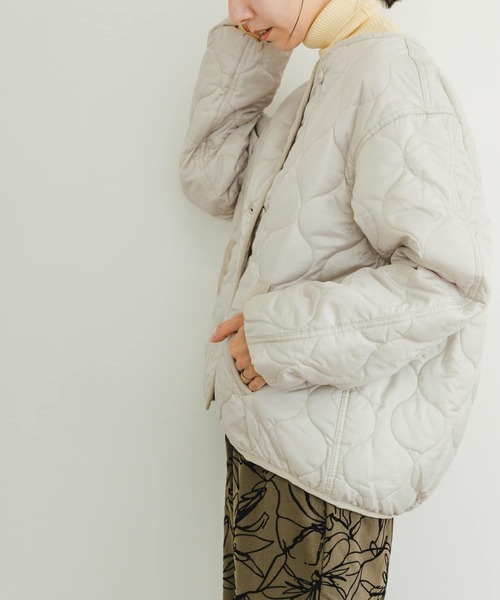 ITEMS URBANRESEARCH（アイテムズ アーバンリサーチ）の「瓢箪キルト中綿ブルゾン（ブルゾン・レディース・ベージュ系その他/カーキ/ブラック・FREE）」の16枚目の写真