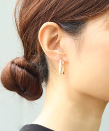 ieLS（イエルズ）の「金属アレルギー対応「ieLS」ステンレス　ダブルラインカラーフープピアス（ピアス（両耳用）・レディース）」