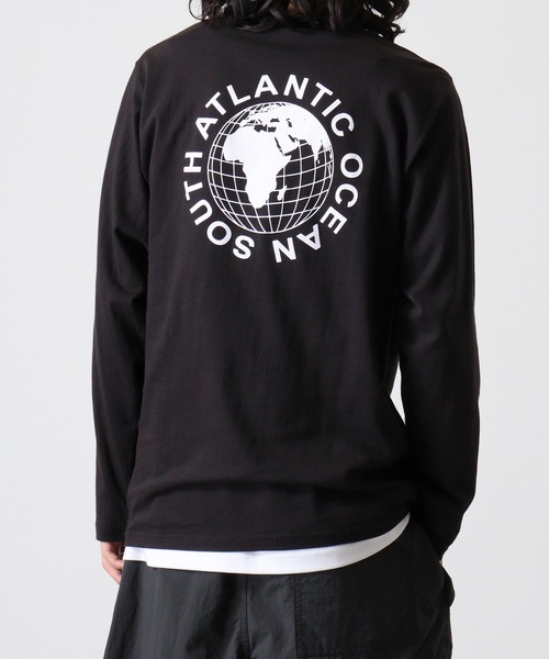 FUNALIVE（ファンアライブ）の「Cotton crew neck long sleeve T-shirt / プリントオーバーTシャツ unisex（Tシャツ/カットソー・メンズ・ブラック/ホワイト系1/ホワイト系2/ブラック系5/オフホワイト/杢グレー/ブラック系2/ホワイト系3/ブラック系4/ヘザーチャコール/ブラック系1/ブラック系3/ホワイト系4/ライトグリーン/ラベンダー/ネイビー/チャコール/ミント/グレー系1/ダークグリーン・M/L/XL）」の9枚目の写真