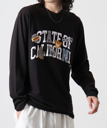Cotton crew neck long sleeve T-shirt / プリントオーバーTシャツ unisex